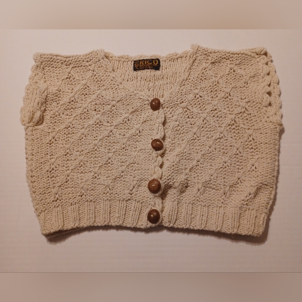 Rico Women's Cream Button-Up Cardigan